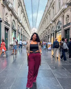 Mishell en las Galerías Reales de Saint-Hubert, en Bruselas