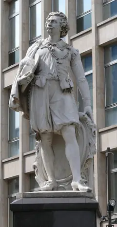 La estatua de Anthony van Dyck, en Amberes